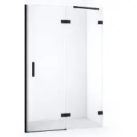Maxaro Diamond Douchedeur | 110 cm Mat zwart Helder glas Draaideur | Douchedeur glas | Glazen Douchedeur | Nisdeur Douche