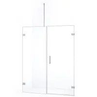 Maxaro Diamond Douchedeur | 145 cm Chroom Helder glas Draaideur | Douchedeur glas | Glazen Douchedeur | Nisdeur Douche