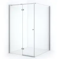 Maxaro Amber Douchecabine | 140x120 cm Chroom Helder glas Draaideur Rechthoek