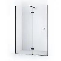 Maxaro Amber Douchedeur | 130 cm Mat zwart Helder glas Draaideur | Douchedeur glas | Glazen Douchedeur | Nisdeur Douchewand