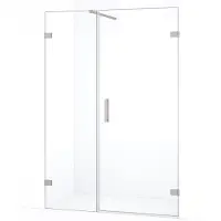 Maxaro Diamond Douchedeur | 125 cm Rvs Helder glas Draaideur | Douchedeur glas | Glazen Douchedeur | Nisdeur Douche