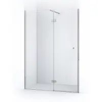 Maxaro Amber Douchedeur | 130 cm Chroom Helder glas Draaideur | Douchedeur glas | Glazen Douchedeur | Nisdeur Douche