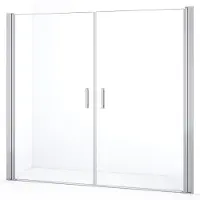 Maxaro Diamond Douchedeur | 180 cm Chroom Helder glas Pendeldeur | Douchedeur glas | Glazen Douchedeur | Nisdeur Douchewand