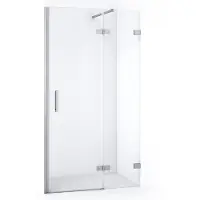 Maxaro Diamond Douchedeur | 90 cm Chroom Helder glas Draaideur | Douchedeur glas | Glazen Douchedeur | Nisdeur Douche
