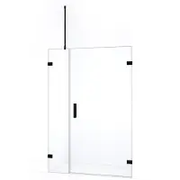 Maxaro Diamond Douchedeur | 115 cm Mat zwart Helder glas Draaideur | Douchedeur glas | Glazen Douchedeur | Nisdeur Douchewand