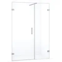 Maxaro Diamond Douchedeur 115cm Chroom Helder Glas Draaideur 8mm Veiligheidsglas Douchedeur | Glazen Douchedeur | Nisdeur Douche