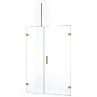 Maxaro Diamond Douchedeur | 115 cm Goud Helder glas Draaideur | Douchedeur glas | Glazen Douchedeur | Nisdeur Douche