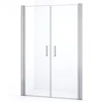 Maxaro Diamond Douchedeur | 120 cm Chroom Helder glas Pendeldeur | Douchedeur glas | Glazen Douchedeur | Nisdeur Douchewand