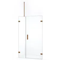 Maxaro Diamond Douchedeur | 95 cm Koper Helder glas Draaideur | Douchedeur glas | Glazen Douchedeur | Nisdeur Douche