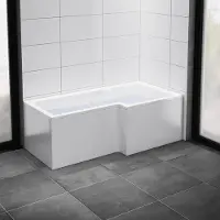 Maxaro Pianosa Hoekbad | 170x85cm Acryl Glans Wit Rechts Met Panelen | Hoekbad | Hoek Bad | Hoek Baden | 2 persoons Hoekbad