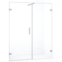 Maxaro Diamond Douchedeur | 145 cm Chroom Helder glas Draaideur | Douchedeur glas | Glazen Douchedeur | Nisdeur Douche