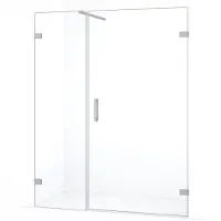 Maxaro Diamond Douchedeur | 145 cm Rvs Helder glas Draaideur | Douchedeur glas | Glazen Douchedeur | Nisdeur Douchewand