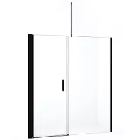 Maxaro Diamond Douchedeur | 180 cm Mat zwart Helder glas Draaideur | Douchedeur glas | Glazen Douchedeur | Nisdeur Douche