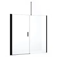 Maxaro Diamond Douchedeur | 190 cm Mat zwart Helder glas Draaideur | Douchedeur glas | Glazen Douchedeur | Nisdeur Douche