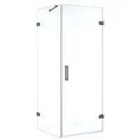 Maxaro Diamond Douchecabine | 70x70 cm Zwart metaal Helder glas Draaideur Vierkant