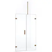 Maxaro Diamond Douchedeur | 105 cm Koper Helder glas Draaideur | Douchedeur glas | Glazen Douchedeur | Nisdeur Douche