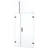 Maxaro Diamond Douchedeur | 95 cm Zwart chroom Helder glas Draaideur