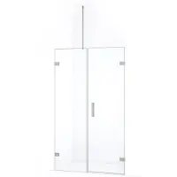 Maxaro Diamond Douchedeur | 105 cm Rvs Helder glas Draaideur | Douchedeur glas | Glazen Douchedeur | Nisdeur Douche