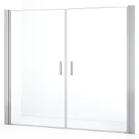 Maxaro Diamond Douchedeur | 190 cm Chroom Helder glas Pendeldeur | Douchedeur glas | Glazen Douchedeur | Nisdeur Douchewand