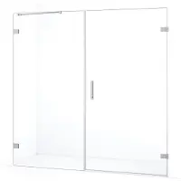 Maxaro Diamond Douchedeur | 175 cm Chroom Helder glas Draaideur | Douchedeur glas | Glazen Douchedeur | Nisdeur Douchewand
