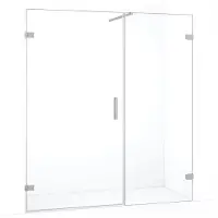 Maxaro Diamond Douchedeur | 175 cm Rvs Helder glas Draaideur | Douchedeur glas | Glazen Douchedeur | Nisdeur Douche