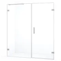 Maxaro Diamond Douchedeur | 165 cm Chroom Helder glas Draaideur | Douchedeur glas | Glazen Douchedeur | Nisdeur Douche