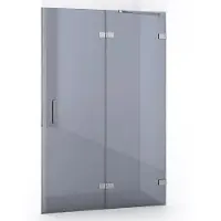 Maxaro Diamond Douchedeur | 110 cm Chroom Rookglas Draaideur | Douchedeur glas | Glazen Douchedeur | Nisdeur Douche