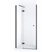Maxaro Amber Douchedeur | 90 cm Mat zwart Helder glas Draaideur | Douchedeur glas | Glazen Douchedeur | Nisdeur Douchewand