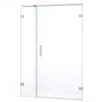 Maxaro Diamond Douchedeur | 125 cm Chroom Helder glas Draaideur | Douchedeur glas | Glazen Douchedeur | Nisdeur Douchewand