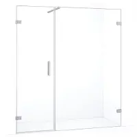Maxaro Diamond Douchedeur | 175 cm Chroom Helder glas Draaideur | Douchedeur glas | Glazen Douchedeur | Nisdeur Douche
