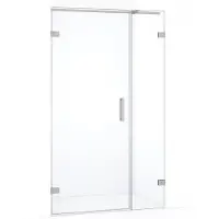 Maxaro Diamond Douchedeur | 105 cm Rvs Helder glas Draaideur | Douchedeur glas | Glazen Douchedeur | Nisdeur Douche