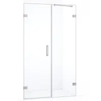 Maxaro Diamond Douchedeur 115cm Chroom Helder Glas Draaideur | Douchedeur glas | Glazen Douchedeur | Nisdeur Douche