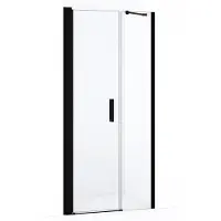 Maxaro Diamond Douchedeur | 90 cm Mat zwart Helder glas Draaideur | Douchedeur glas | Glazen Douchedeur | Nisdeur Douche