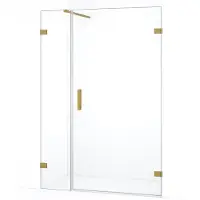 Maxaro Diamond Douchedeur 115cm Goud Helder Glas Draaideur | Douchedeur glas | Glazen Douchedeur | Nisdeur Douchewand