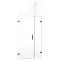Maxaro Diamond Douchedeur | 95 cm Koper Helder glas Draaideur | Douchedeur glas | Glazen Douchedeur | Nisdeur Douche