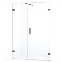 Maxaro Diamond Douchedeur | 135 cm Zwart metaal Helder glas Draaideur