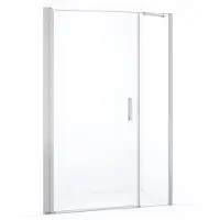 Maxaro Diamond Douchedeur 120cm Chroom Helder Glas Draaideur 8mm Veiligheidsglas Douchedeur | Glazen Douchedeur | Nisdeur Douche