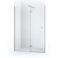 Maxaro Amber Douchedeur 130 cm Chroom Helder glas Draaideur | Douchedeur glas | Glazen Douchedeur | Nisdeur Douche