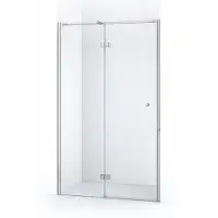 Maxaro Amber Douchedeur | 130 cm Chroom Helder glas Draaideur | Douchedeur glas | Glazen Douchedeur | Nisdeur Douche