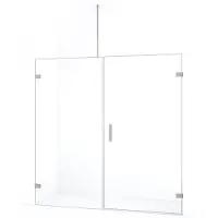 Maxaro Diamond Douchedeur 175cm Rvs Helder Glas Draaideur | Douchedeur glas | Glazen Douchedeur | Nisdeur Douchewand