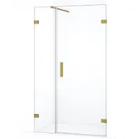 Maxaro Diamond Douchedeur | 105 cm Goud Helder glas Draaideur | Douchedeur glas | Glazen Douchedeur | Nisdeur Douche