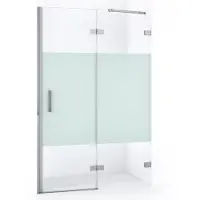 Maxaro Diamond Douchedeur | 110 cm Chroom Helder met matte strook Draaideur