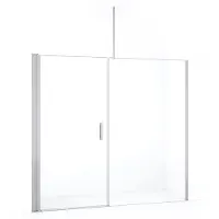 Maxaro Diamond Douchedeur | 220 cm Chroom Helder glas Draaideur | Douchedeur glas | Glazen Douchedeur | Nisdeur Douche