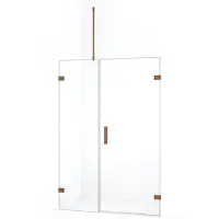 Maxaro Diamond Douchedeur | 115 cm Koper Helder glas Draaideur | Douchedeur glas | Glazen Douchedeur | Nisdeur Douche