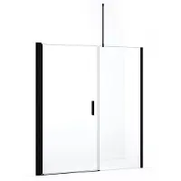 Maxaro Diamond Douchedeur 180cm Mat Zwart Helder Glas Draaideur | Douchedeur glas | Glazen Douchedeur | Nisdeur Douche