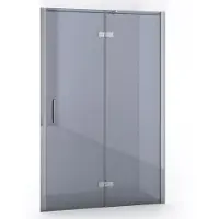 Maxaro Diamond Douchedeur | 110 cm Chroom Rookglas Draaideur | Douchedeur glas | Glazen Douchedeur | Nisdeur Douche