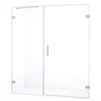 Maxaro Diamond Douchedeur | 165 cm Chroom Helder glas Draaideur | Douchedeur glas | Glazen Douchedeur | Nisdeur Douchewand