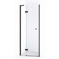 Maxaro Amber Douchedeur | 90 cm Mat zwart Helder glas Draaideur | Douchedeur glas | Glazen Douchedeur | Nisdeur Douchewand