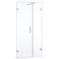 Maxaro Diamond Douchedeur | 95 cm Chroom Helder glas Draaideur | Douchedeur glas | Glazen Douchedeur | Nisdeur Douche