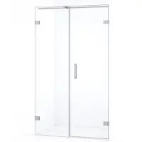 Maxaro Diamond Douchedeur | 105 cm Chroom Helder glas Draaideur | Douchedeur glas | Glazen Douchedeur | Nisdeur Douche